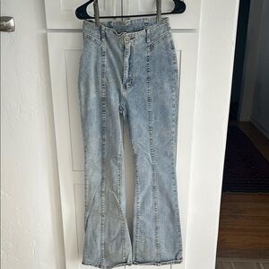 SHEIN Light Blue Flare Jeans